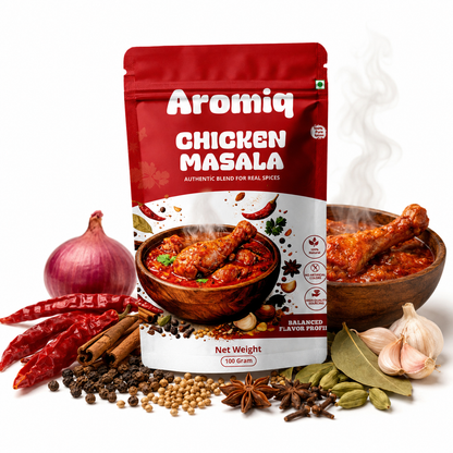 Aromiq Chicken Masala Powder 100g | Authentic Indian Spice Blend | 100% Natural